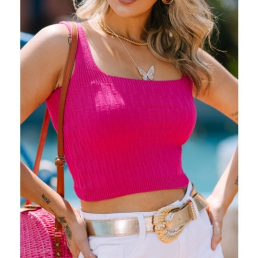 Blusa Regata Cropped Feminina em Modal Top