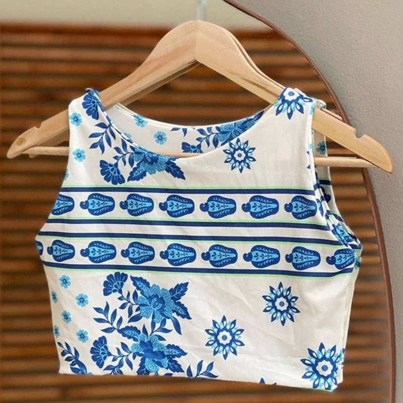 Cropped Aura Floresta Azul